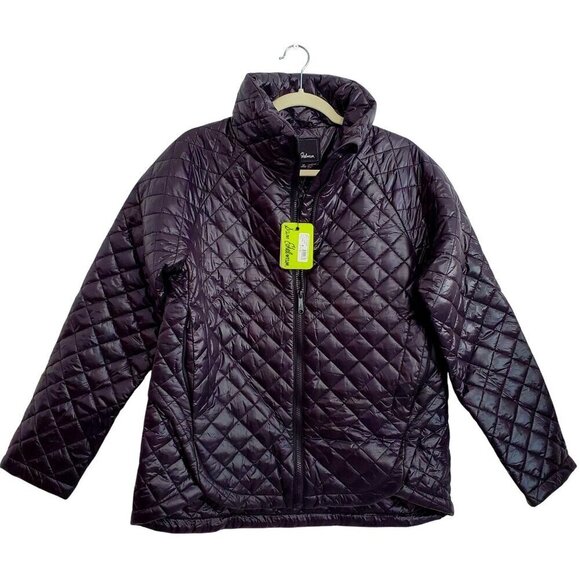 SAM EDELMAN Quilted Hi-lo Hem Coat Jacket Black Women Size M & L - Picture 1 of 12